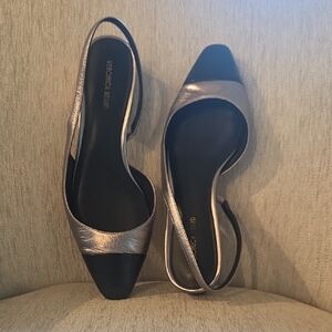 Veronica Beard Black and Silver Flats